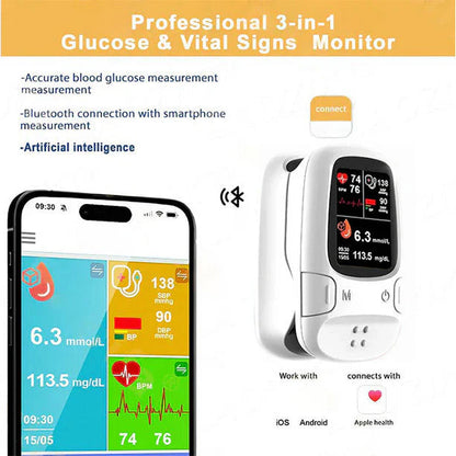 New type of non-invasive smart blood glucose meter🔥Made in the USA🔥